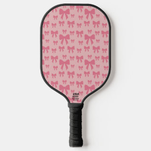 Palas De Pickleball Lazos de tulipán de moda rosa en boho chic rosa