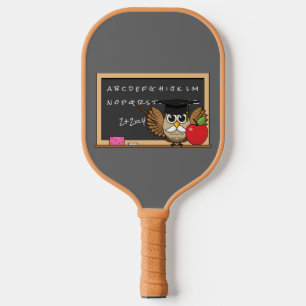 Palas De Pickleball Lechuza educativa con Personalizado Apple