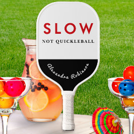 Palas De Pickleball Lento Humor Divertido Título Retro Personalizado