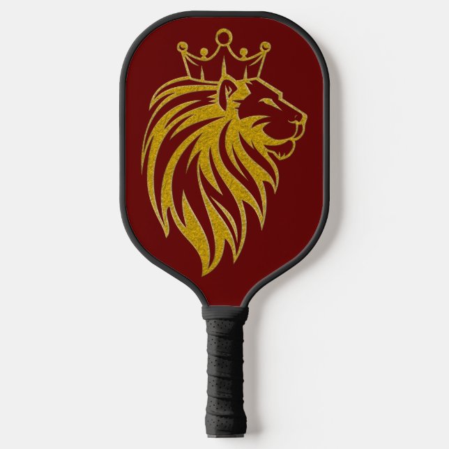 Palas De Pickleball León con corona - Estilo de oro 2 (Anverso)