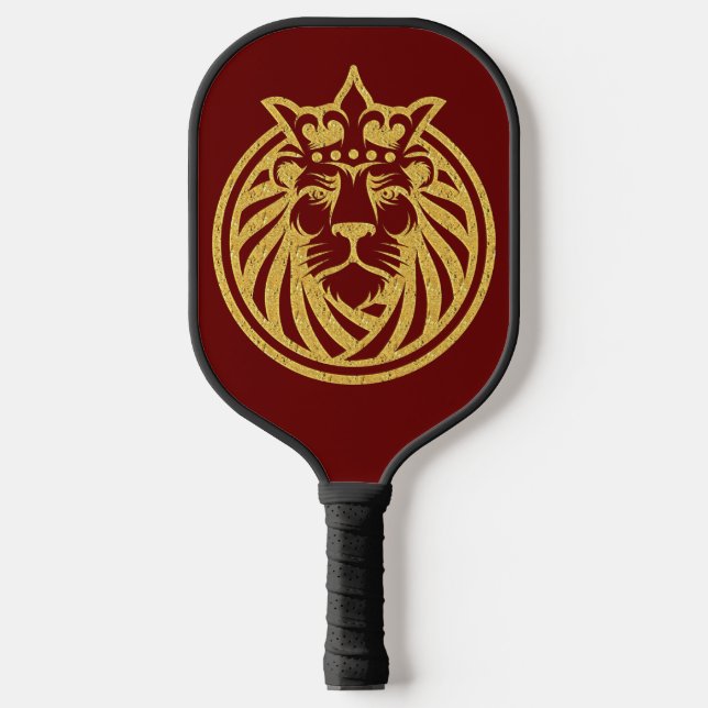Palas De Pickleball León con corona - Estilo de oro 4 (Anverso)