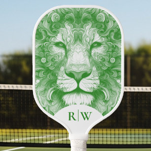 Palas De Pickleball León verde ilustrado