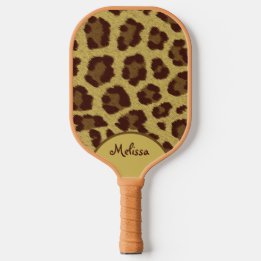 Palas De Pickleball Leopard Fur print con personalización