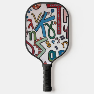 Palas De Pickleball Letra griega colorida