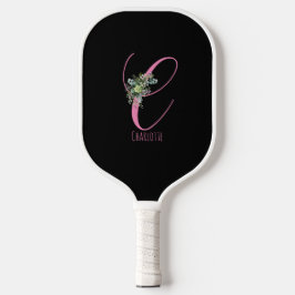 Palas De Pickleball Letra rosa C en monograma negro