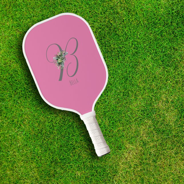 Palas De Pickleball Letra rosa en monograma B (Subido por el creador)