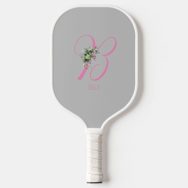 Palas De Pickleball Letra rosa en monograma B (Anverso)