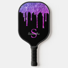Letras de Monograma con Drips Brillantes Rosa Purp