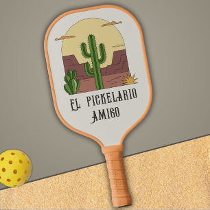 Palas De Pickleball Letras inspiradas en México, diversión de cactus d