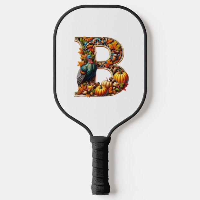 Palas De Pickleball Letter B in Thanksgiving style (Anverso)