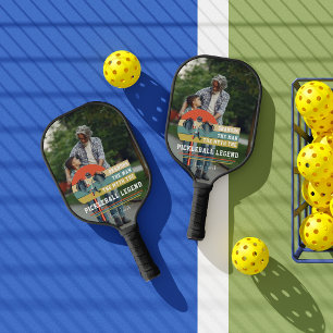 Palas De Pickleball Leyenda del abuelo Pickleball Foto Personalizado