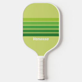 Palas De Pickleball Lily Pad Green Across Striping with Name