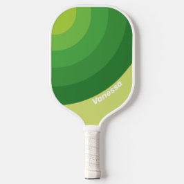 Palas De Pickleball Lily Pad Green Circle Stripe with Name