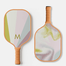 Palas De Pickleball Lime Lavender Sorbet Monograma moderno personaliza