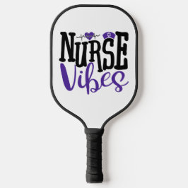 Palas De Pickleball Lindas vibraciones de enfermera morada negra Médic