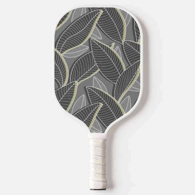 Palas De Pickleball Líneas curvadas Ramas deja G626 gris (Anverso)