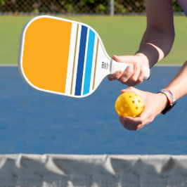 Palas De Pickleball Líneas de carrera naranja brillante deportivo blan