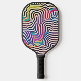 Palas De Pickleball Líneas de color onduladas