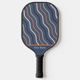 Palas De Pickleball Líneas onduladas y redondeadas Gris Paddle
