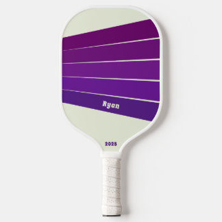 Palas De Pickleball Líneas retro púrpura oscuro y profundo