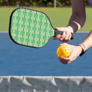 Palas De Pickleball Líneas verdes y cajas