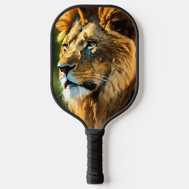 Palas De Pickleball Lion Logo Black Neoprene Cover (Anverso)