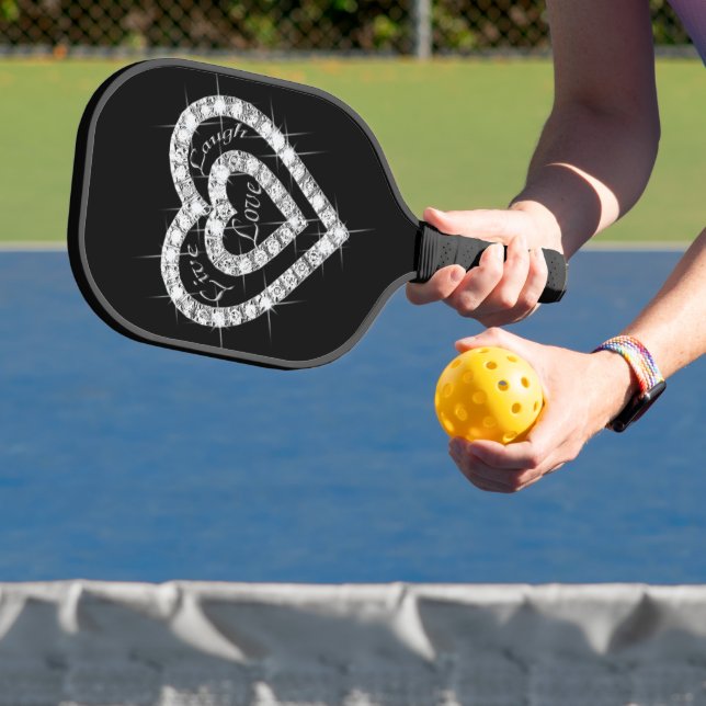 Palas De Pickleball Live Laugh Love Diamond Heart (in situ)