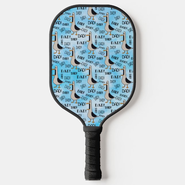 Palas De Pickleball Llamando a papá Pickleball Paddle Black Handle (Anverso)