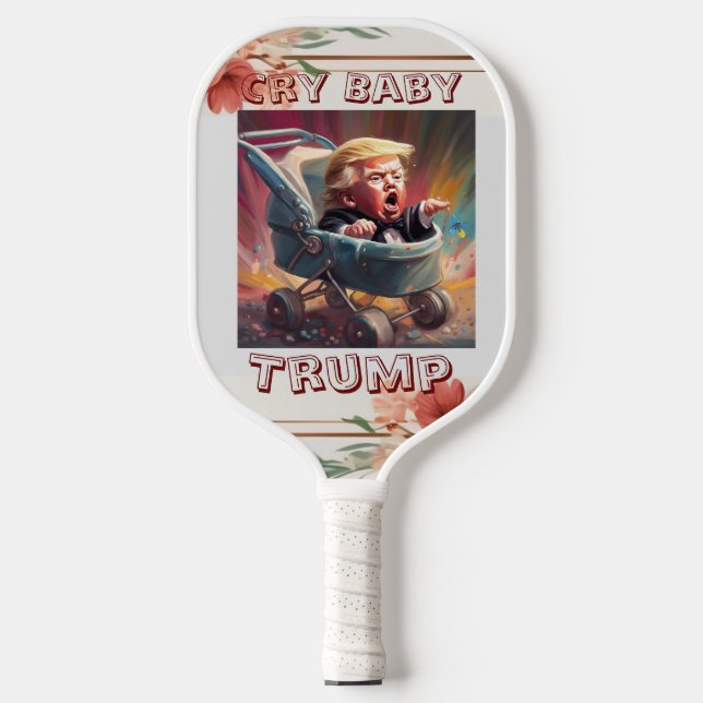 Palas De Pickleball Llorar el bebé Trump remo de pelota de bolas (Anverso)