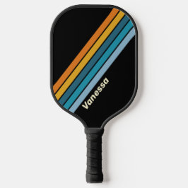 Palas De Pickleball Lluvia Negra con Rayas y Nombre