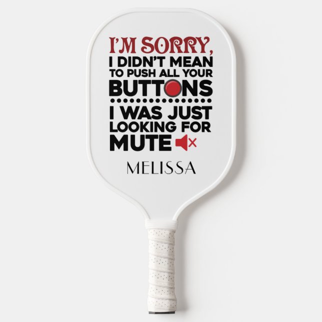 Palas De Pickleball Lo siento, no quise presionar Botones Cumpleaños (Anverso)