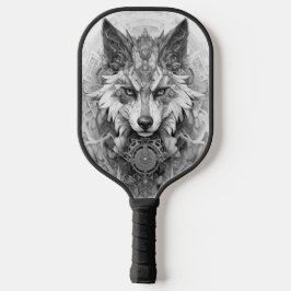 Palas De Pickleball Lobo blanco y rojo de Solarpunk