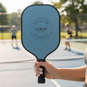Palas De Pickleball Logo de negocios Personalizado azul promocional si