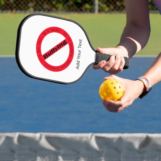 Palas De Pickleball Logo de Stop Bullying de Shirley Taylor (in situ)