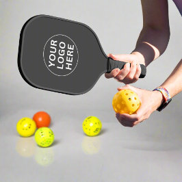Palas De Pickleball Logotipo de negocio gris moderno
