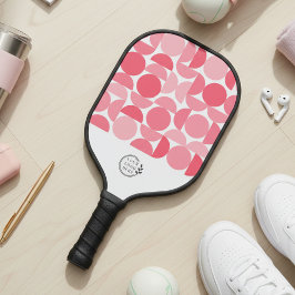 Palas De Pickleball Logotipo empresarial moderno geométrico rosa corpo