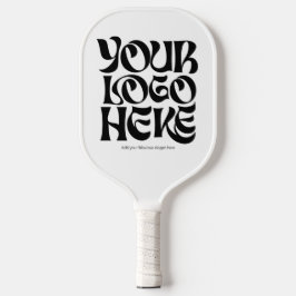 Palas De Pickleball Logotipo empresarial y texto simple blanco