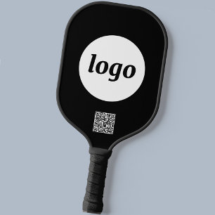Palas De Pickleball Logotipo simple Código QR Negra