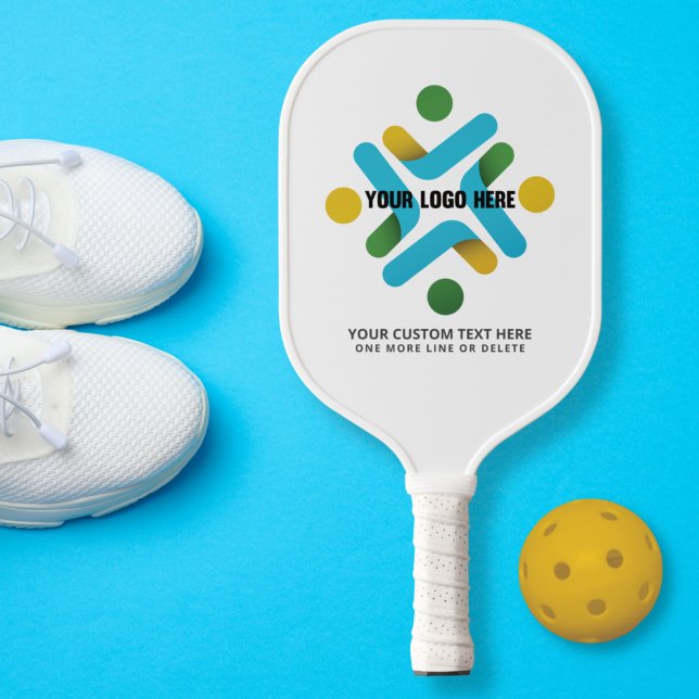 Palas De Pickleball Logotipo simple y texto Personalizado Blanco (Subido por el creador)