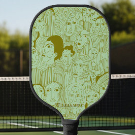 Palas De Pickleball Los rostros del arte del olivo en verde menta