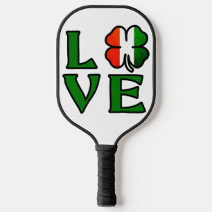 Palas De Pickleball Love Four Leaf Clover Irish Flag Día de San Patric