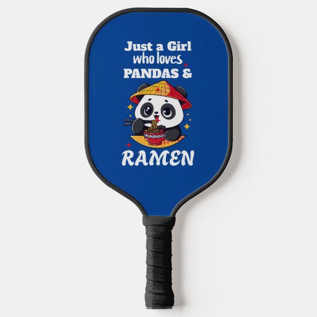 Palas De Pickleball Love Pandas and Ramen (texto blanco) (Anverso)