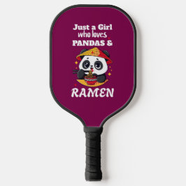 Palas De Pickleball Love Pandas and Ramen (texto blanco)