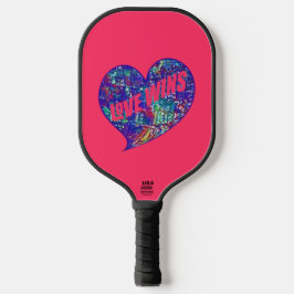 Palas De Pickleball Love Wins Art Heart