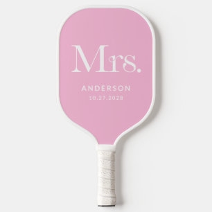 Palas De Pickleball Lujo elegante rosa Sra. Boda Date