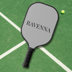 Palas De Pickleball Lujo Greige Serif Nombre Personalizado Hecho a Med