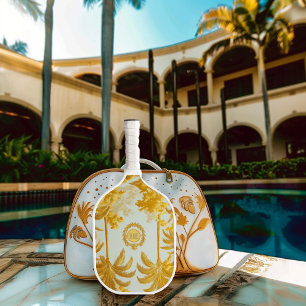 Palas De Pickleball Lujoso Imperial Monogramado Gold Palm Tree