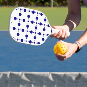 Palas De Pickleball Lunares Azules de Mar, Patrón de Lunares, Puntos