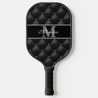 Palas De Pickleball luxurious black design monogramed personalized