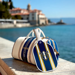 Palas De Pickleball Luxury Royal Blue and White Monogram
